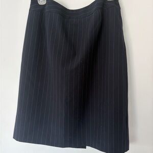 Casual Corner Navy Pinstripe Pencil Skirt
